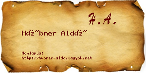 Hübner Aldó névjegykártya